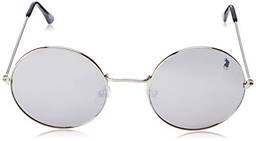 Óculos de Sol Polo London Club lente com Proteção UVA/UVB - Kit acompanha com estojo e flanela, Preto/prata com lente fume, único