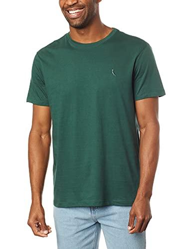 Reserva Básica Gola Careca Camiseta, Masculino, Verde Escuro, M