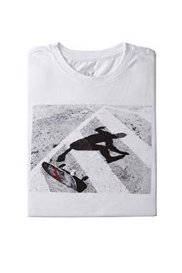 Camiseta Básica Estampada Sk8 Shadow, Reserva Mini, Meninos, Branco, 08