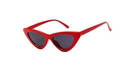 Óculos De Sol Feminino Vintage Olho De Gato Celebridades Proteção Uv 400 Acompanha caixa e flanela A-2083 (Vermelho)