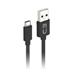 Cabo USB-Micro USB C3PLUS CB-M21BK 2M Preto - Compatível com Android USB-Micro Corrente 2A