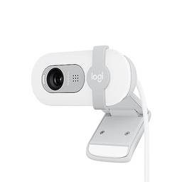 Webcam Full HD Logitech Brio 100 com Microfone Integrado, Proteção de Privacidade, Correção Automática de Luz e Conexão USB-C - Branco