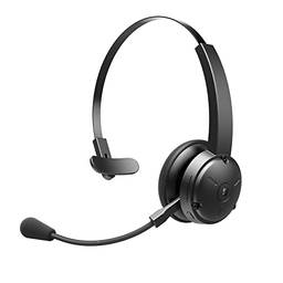 SoundPEATS Fones de Ouvido Sem Fio Bluetooth 5.2, A7 Pro Portáteis com Faixa de Cabeça com Microfones Cancelamento de Ruído de IA para Motoristas de Conferência/PC/Caminhões Total 40 Horas