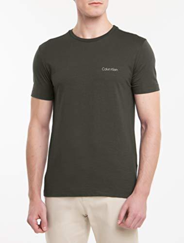 Camiseta Slim flame, Calvin Klein, Masculino, Verde escuro, P