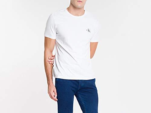 Camiseta Mirror Manga Curta, Calvin Klein, Masculino, Branco, G