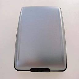 Ajcoflt RFID carteira de liga de alumínio caixa de cartão multifuncional de alumínio caixa de cartão de banco carteira de moda cartão de banco caixa de cartão de visita preto