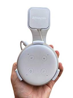 Suporte All in one de Tomada para Amazon Alexa Echo Dot 3 modelo clássico (branco)