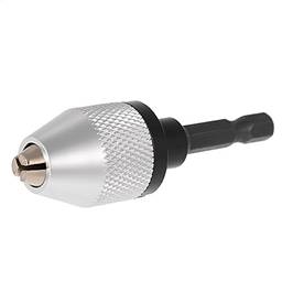 Henniu Mini moedor elétrico portátil de 0,3-6,5 mm Mandril de troca rápida com haste hexagonal de 6,35 mm 1/4" Conversor de broca universal Chave de fenda Adaptador de chave de impacto