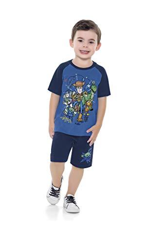 Camiseta Toy Story, Fakini, Criança Unissex, Azul, 1