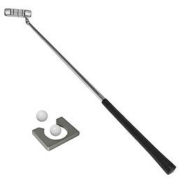 Tomshin Conjunto de Golf Putting com Golf Putter 2 Bolas de Golf Golf Putting Cup para Viagem Indoor Golf Putting Practice Kit portátil de Golf Putter Adequado para destros