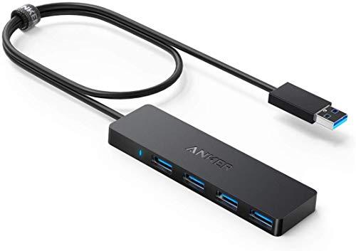 Anker Hub USB 3.0 de 4 portas, hub USB de dados ultrafino com cabo estendido de 60 cm [carregamento não suportado], para MacBook, Mac Pro, Mac mini, iMac, Surface Pro, XPS, PC, Flash Drive, HDD móvel