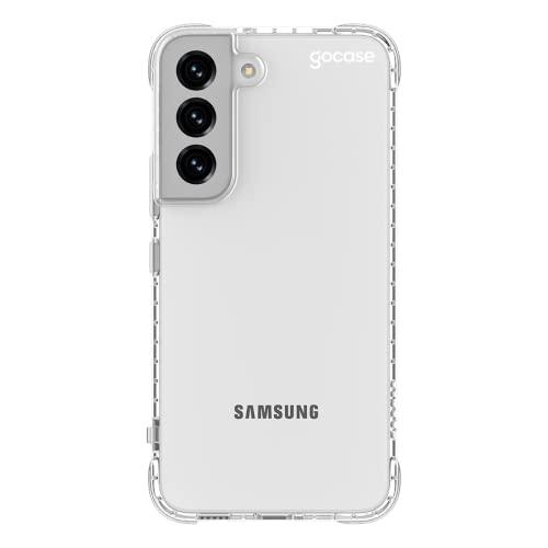 Capa Capinha Gocase Anti Impacto Slim para Samsung Galaxy S22 - Clear Logo White