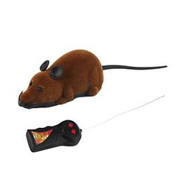 NUOBESTY Controle Remoto Do Brinquedo Do Rato Rato Gato Brinquedos Interativos Eletrônicos Prank Truque Brinquedos para Adultos Diversão Cães Parágrafos Gatos Animais de Estimação ( Marrom )
