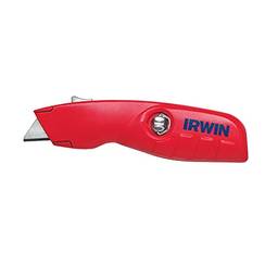 IRWIN Faca utilitária, autoretrátil, para segurança (2088600), vermelha