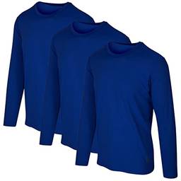 KIT 3 Camisetas Proteção Solar Permanente UV50+ Tecido Gelado – Slim Fitness – M Azul Marinho