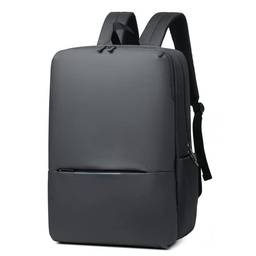Mochila masculina para laptop de viagem de grande capacidade, carregamento USB, bolsa escolar feminina de nylon impermeável, B - cinza