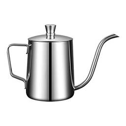 Cabilock Chaleira de café com bico longo e estreito para café e chá, pescoço de ganso de aço inoxidável para fogões de indução