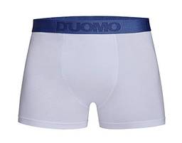 Boxer Elástico Liso, Duomo, Masculino, Branco com Elástico Azul, M