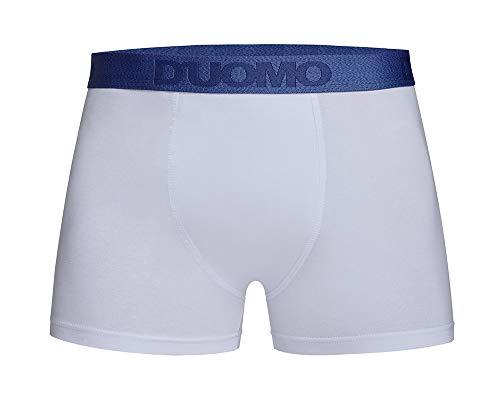 Boxer Elástico Liso, Duomo, Masculino, Branco com Elástico Azul, M