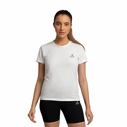 Kit com 3 Camisetas Dry Basic SS FPS 50 Muvin – Manga Curta – Feminina – Proteção Solar UV50 – Camiseta Para Academia Treino Funcional – Pilates – Yoga – Corrida – Ginástica Fitness – Caminhada – Secagem Rápida (EG, Branco)