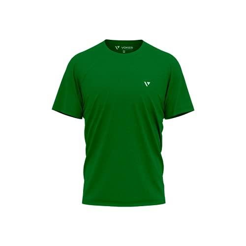 Camisa Camiseta Masculina Slim Voker Premium 100% Algodão - M - Verde