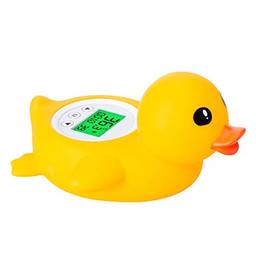 Strachey Termômetro De Banheira Infantil,Termômetro de banho com visor tricolor iluminado de temperatura ambiente em Fahrenheit e Celsius Lindo pato