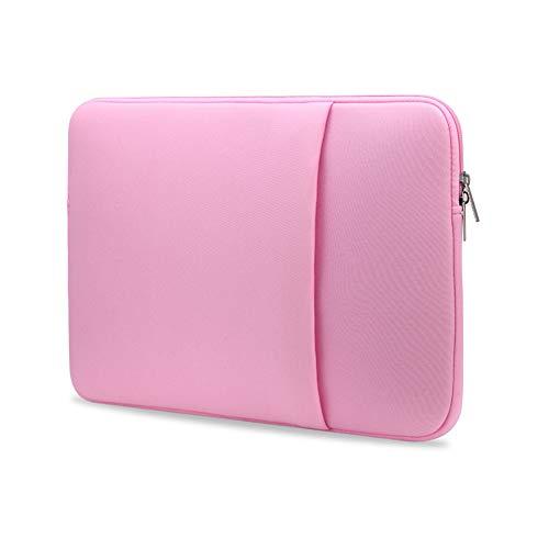 Mibee Bolsa para notebook B2015 bolsa com zíper macio 17'' bolsa para notebook substituição para notebook ultrabook air pro rosa