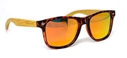 Óculos de Sol de Acetato com Madeira Maranzano Turtle Orange
