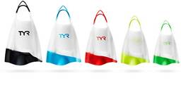 TYR Barbatanas Hydroblade para treino de natação, transparente, grande