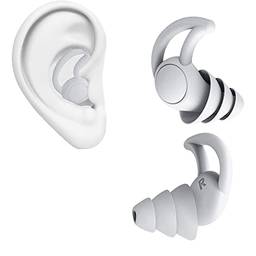 Tampão De Ouvido Protetor Abafador Auditivo Auricular Dormir cor:Branco