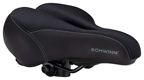 Schwinn Assento para bicicleta em gel adulto Commute Gateway, sela com canal de alívio de pressão, preto