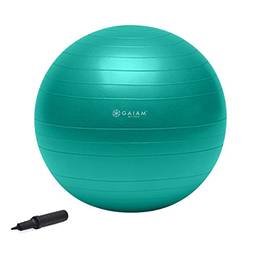Gaiam Kit de bola de equilíbrio total do corpo – Inclui bola de ioga de 65 cm, bomba de ar, programa de treino