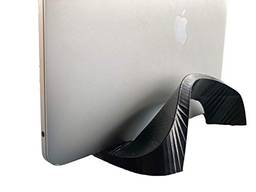 Suporte Macbook Notebook De Mesa Em Pé Vertical 2021 modelo WAVE (P (até 1,9cm de espessura), Preto)