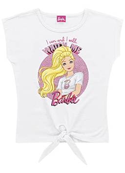 Blusa Barbie, Meninas, Fakini, Branco, 8