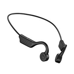 Homyl Fone de ouvido BL15 de condução óssea Bluetooth de ouvido estéreo dobrável sem fio para dirigir o trabalho redução de ruído microfone embutido 15H chamada - preto na caixa