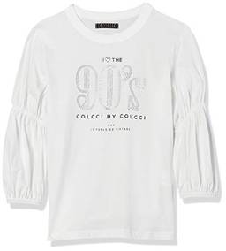 Camiseta Estampada com Aplicação Colcci Fun, Meninas, Off Shell, 14