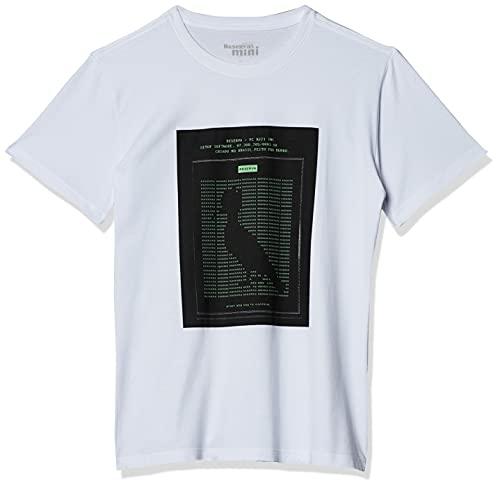 Camiseta Mini Pf Estampada Binario, Reserva Mini, Meninos, Branco, 8