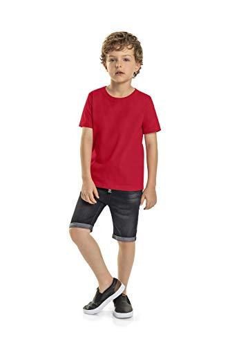 Camiseta básica em meia malha, Quimby, Meninos, Vermelho Alto Risco, 01