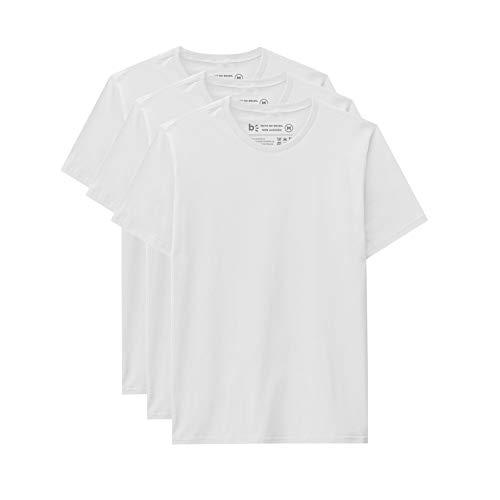 Kit 3 Camiseta Gola C Masculina,Branco,basicamente.,M