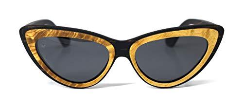 Óculos de Sol Michele, Mafia Wood Exclusive Wear, Feminino, Preto, M