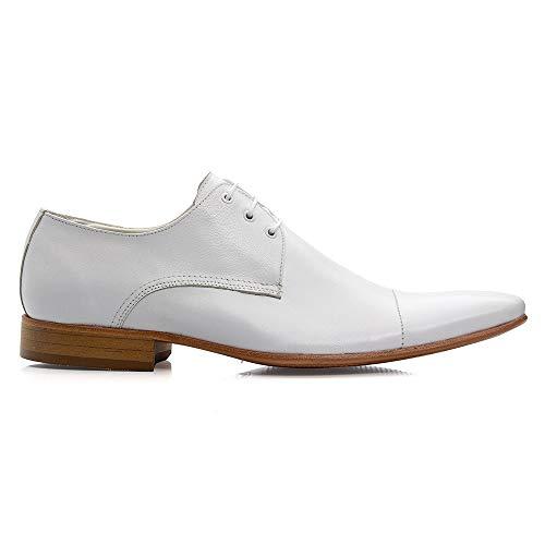 Sapato Social Masculino Couro Premium (39, Branco)