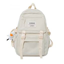 NUTOT mochila notebook,mochila masculino à prova d'água,mochila escolar juvenil reforçar,mochilas femininas (branco)