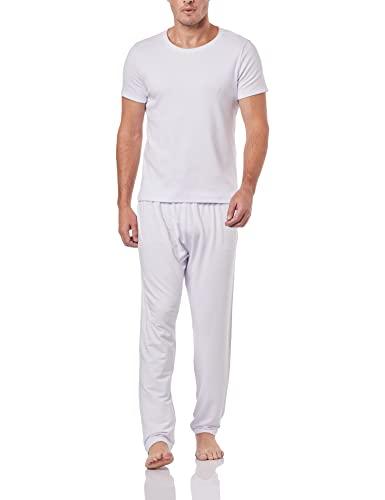 Conjunto Camiseta e Calça Loungewear Masculino; basicamente; Branco M