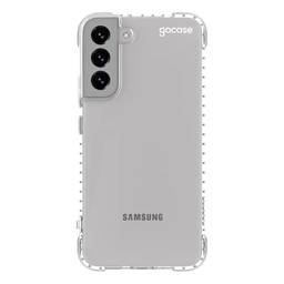 Capa Capinha Gocase Anti Impacto Slim para Samsung Galaxy S22 Plus - Clear Logo White