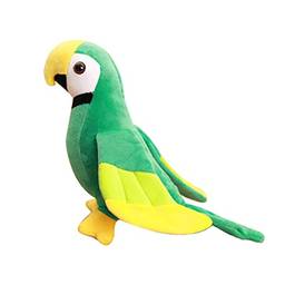 STOBOK Arara Papagaio Papagaio de Brinquedo De Pelúcia Pelúcia Lifelike Parrot Stuffed Animal Plush Toy Boneca Figura Brinquedos de Pelúcia Presentes para As Crianças ( Verde )