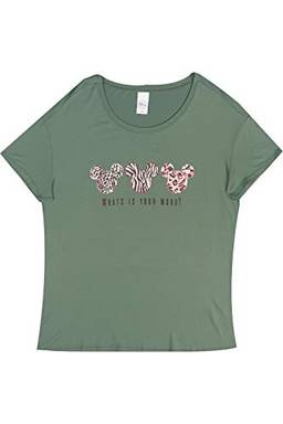 Camiseta , Disney, Feminina, Verde, EP