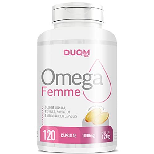 Omega Femme - Óleo de Prímula, Borragem, Linhaça e Vitamina E 120 Cápsulas - Duom