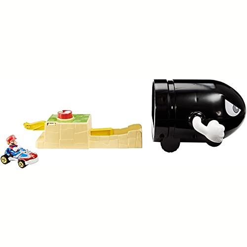 Pista e Acessório Hot Wheels - Mario Bros Kart Lançador Bullet Bill, Multicor, Mattel