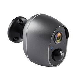 KKcare Câmera de vigilância doméstica de 2 MP com bateria recarregável 2.4G WiFi sem fio 1080P Câmera de vigilância doméstica externa com 2 vias de áudio/Visão noturna/Detecção de movimento / IP66