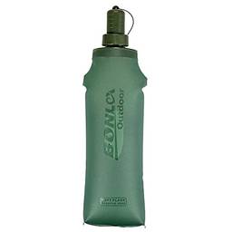 Tomshin Garrafa de água esportiva garrafa flexível dobrável TPU Corrida Camping Caminhada Bolsa de água para bebidas desmontáveis